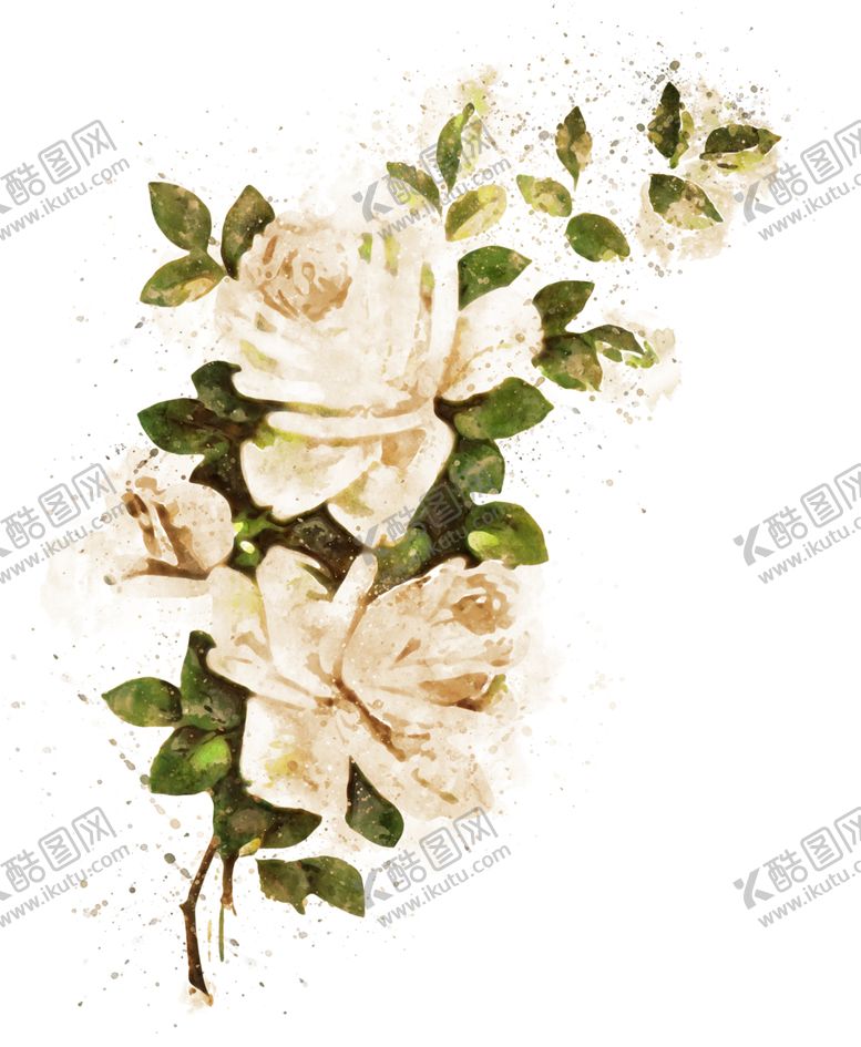 编号：33412609250006015885【酷图网】源文件下载-手绘花卉