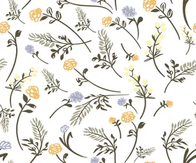 无缝乱花手绘花