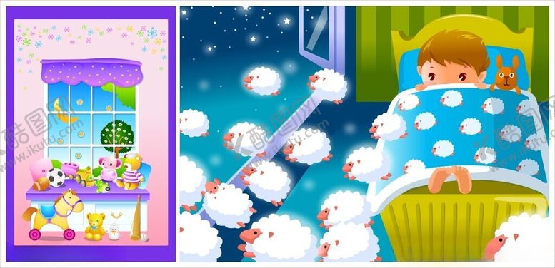 编号：37925211020427471947【酷图网】源文件下载-儿童插画卡通背景幼儿园插画