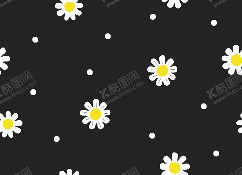 编号：86491910141845265666【酷图网】源文件下载-小雏菊圆点印花