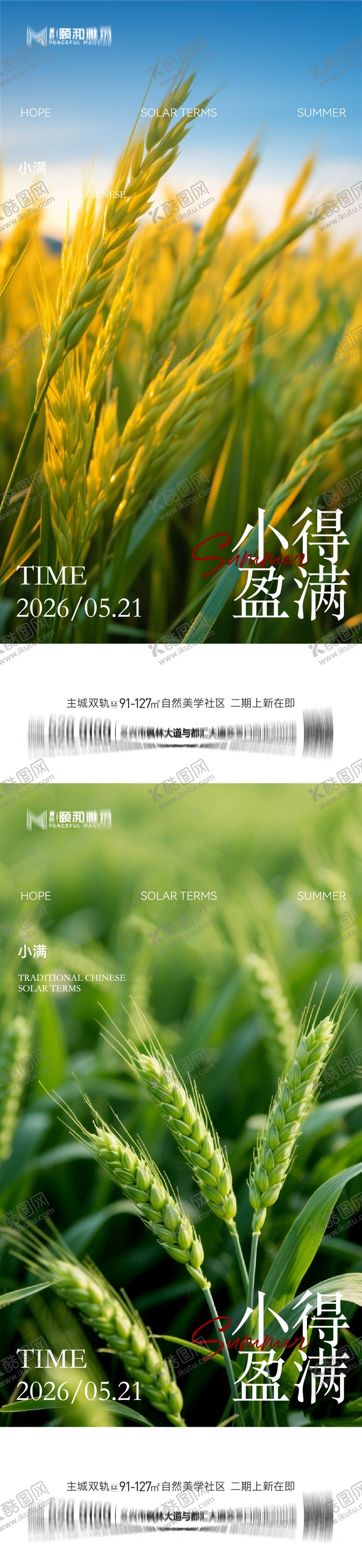 编号：38709705222318467905【酷图网】源文件下载-小满麦田二十四节气节日海报2026