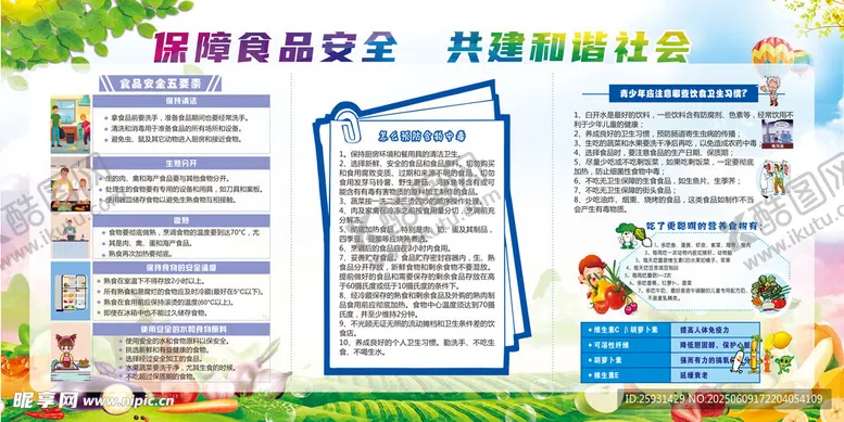编号：18298106292059107436【酷图网】源文件下载-保障食品安全共建和谐社会