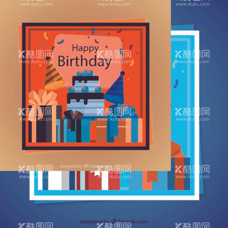 编号：94039911290830536327【酷图网】源文件下载-生日蛋糕祝福卡