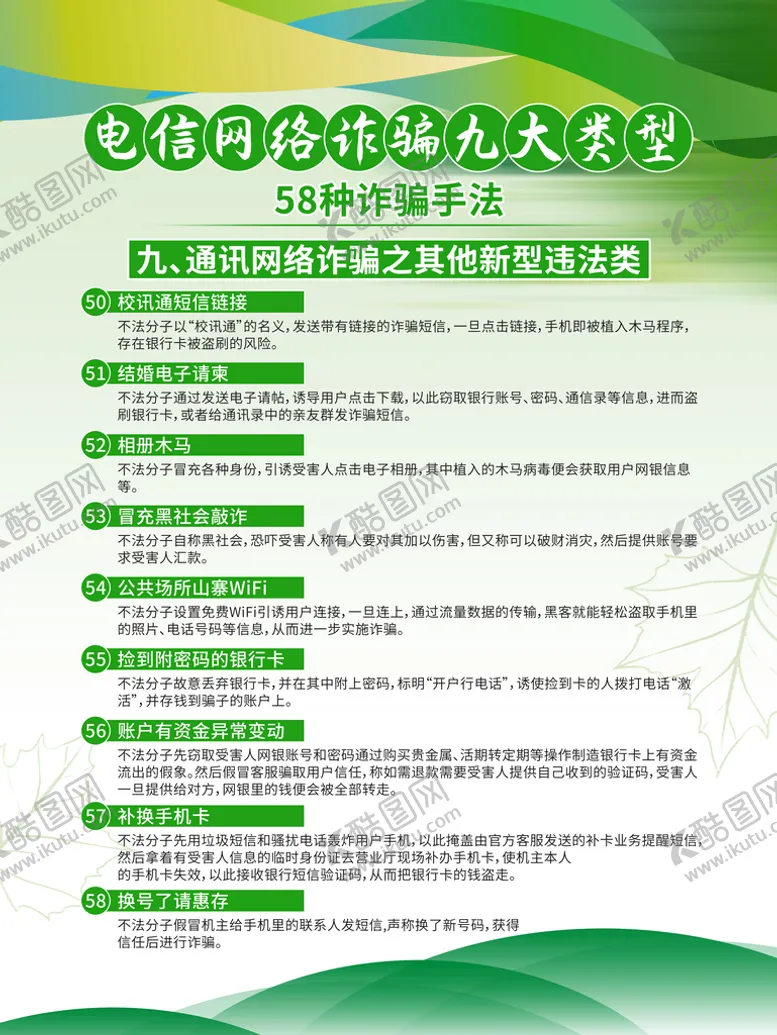 编号：98576410031138543415【酷图网】源文件下载-电信诈骗海报展板