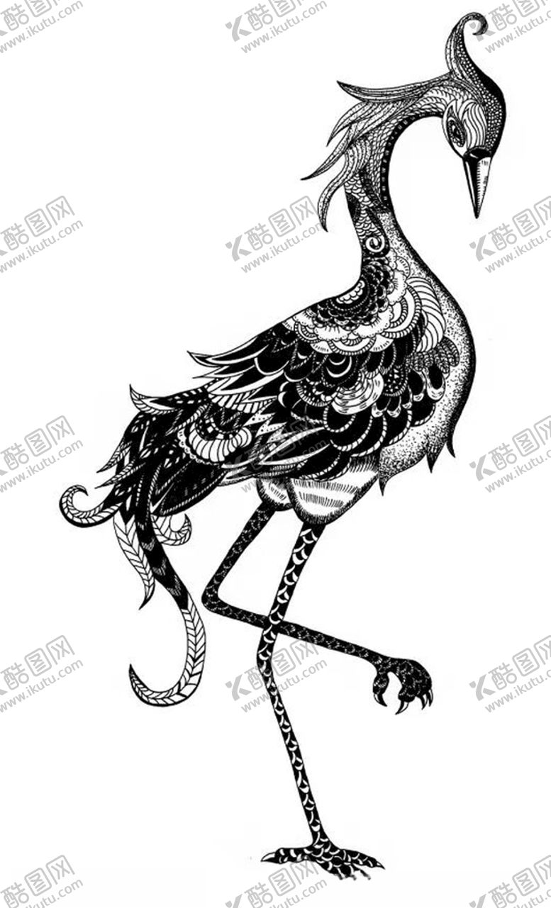 编号：91085009210826573799【酷图网】源文件下载-山海经螐鸟矢量素材