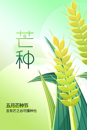 芒种节气海报活动素材