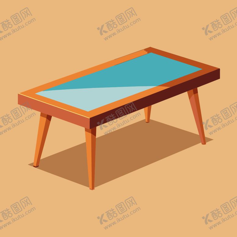 编号：20962601170233136835【酷图网】源文件下载-茶几矢量图