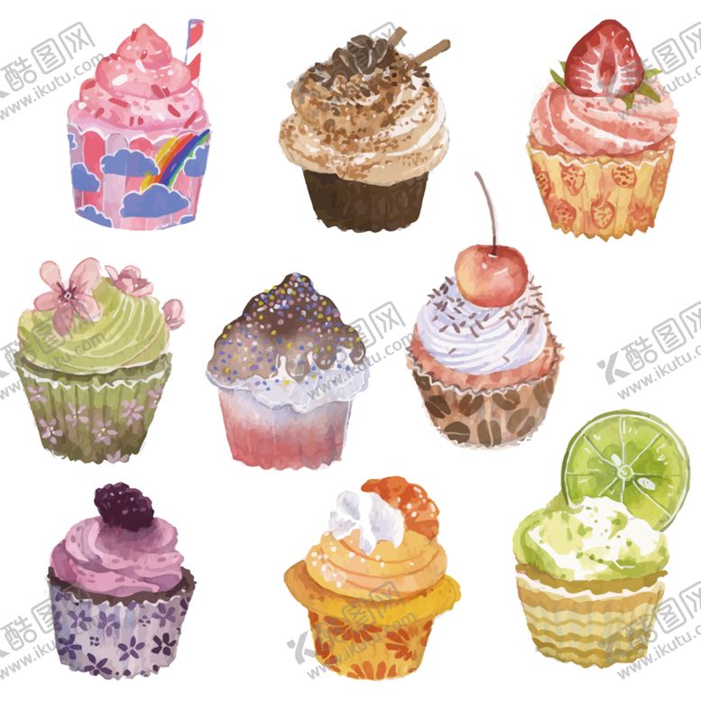 编号：80131809211825486408【酷图网】源文件下载-手绘蛋糕