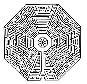 黑白八卦迷宫图