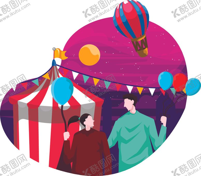 编号：31766311010134328163【酷图网】源文件下载-夜晚约会男女