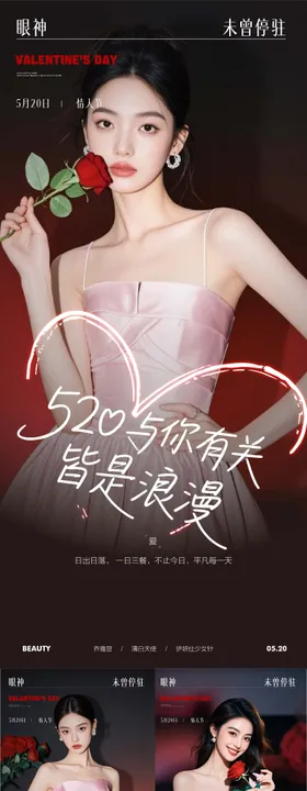 医美520情人节海报
