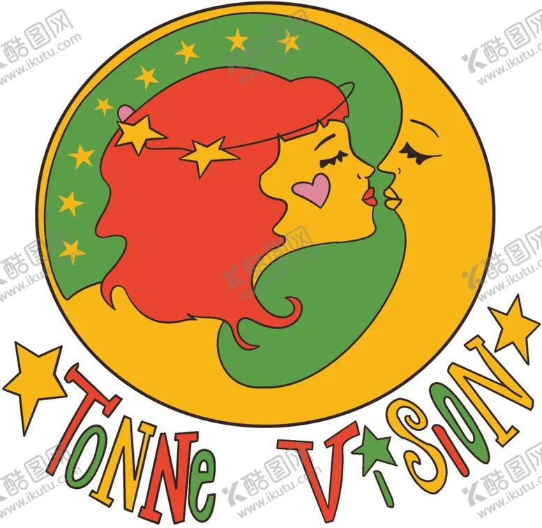 编号：14674105040916091281【酷图网】源文件下载-月亮女孩星星T恤