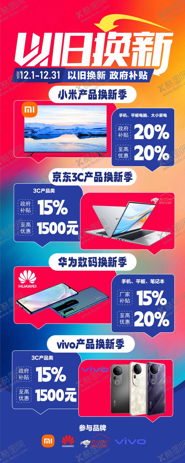 编号：37207103121246228581【酷图网】源文件下载-数码合集国补商场立牌水牌