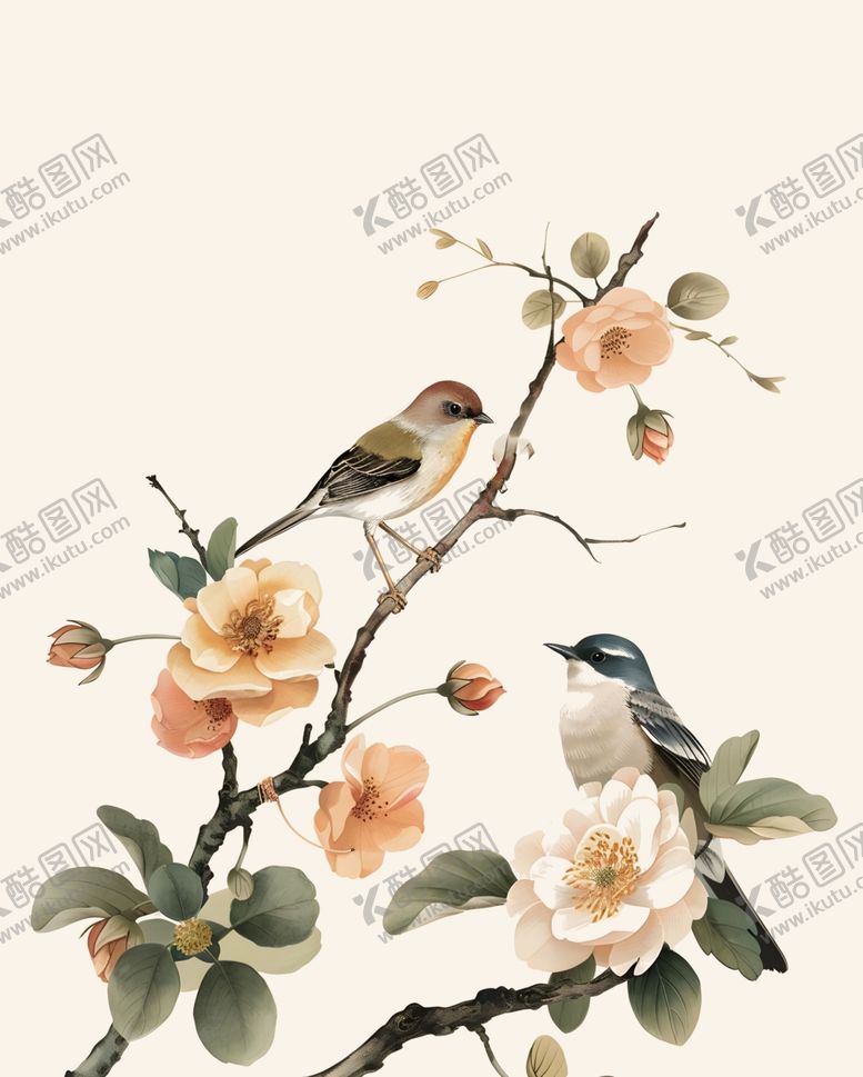 编号：41580701131535452575【酷图网】源文件下载-古风花鸟图