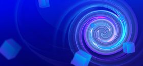 蓝色科技感漩涡背景图案