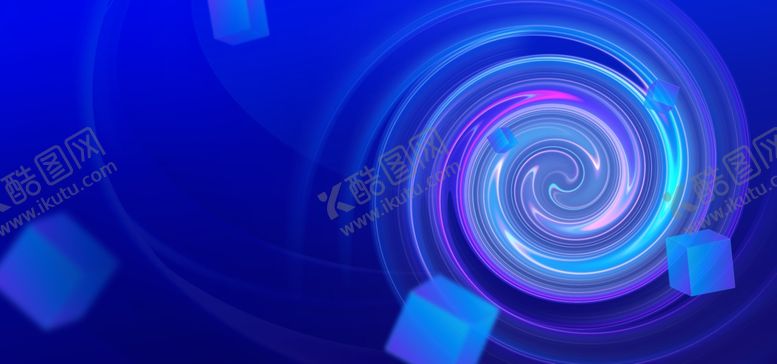 编号：88217104032102206338【酷图网】源文件下载-蓝色科技感漩涡背景图案