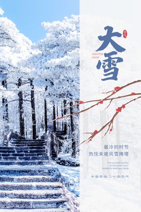 大雪二十四节气立冬冬至立冬海报