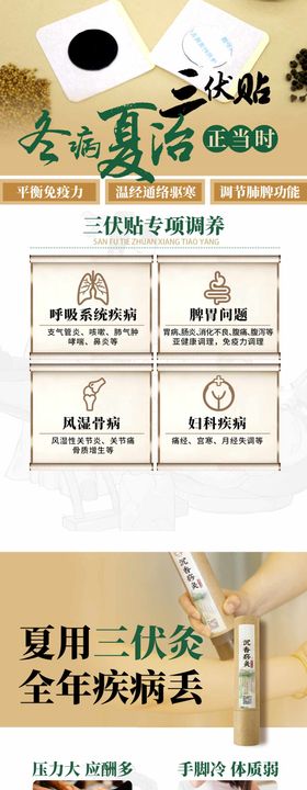三伏贴系列海报