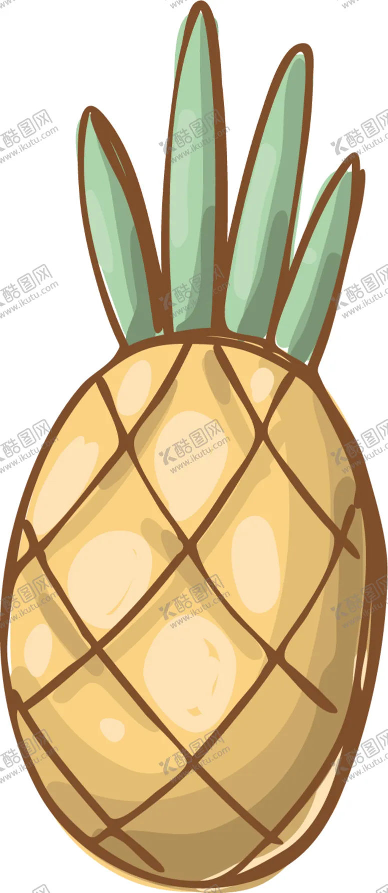 编号：58995401210852272392【酷图网】源文件下载-手绘菠萝