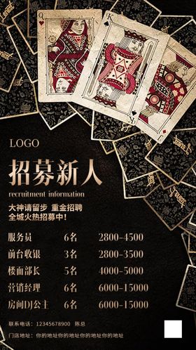 夜店招聘海报