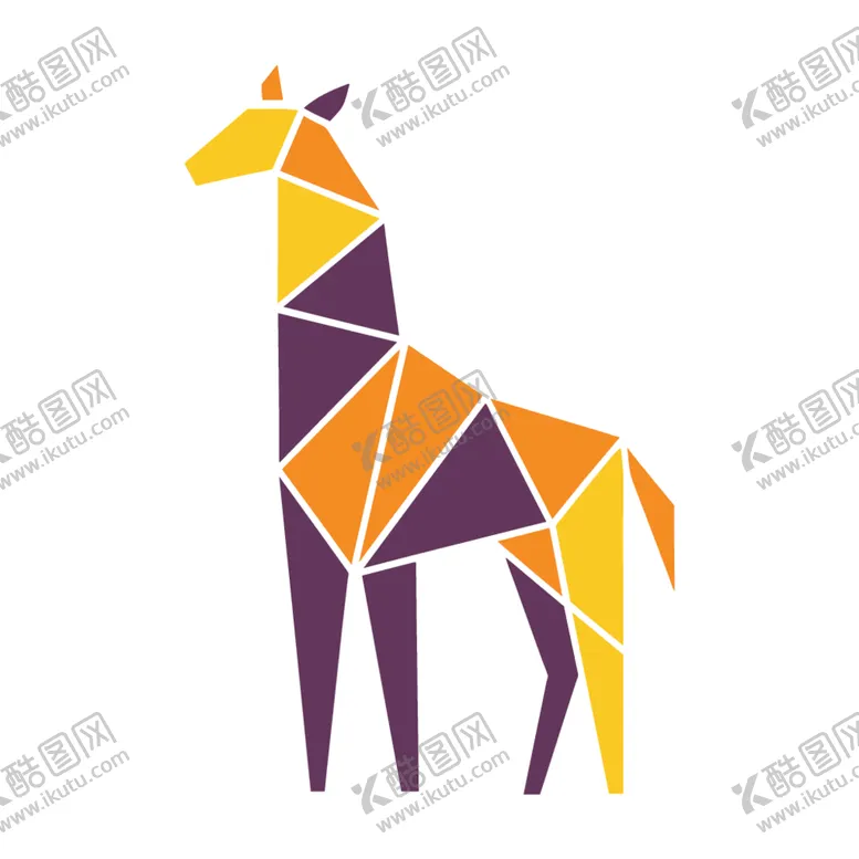 编号：37812602251546437185【酷图网】源文件下载-极简风格的长颈鹿标志