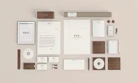 VI样机logo贴图稿纸vi贴图物料vi