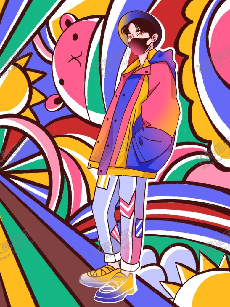 编号：26067610220310395059【酷图网】源文件下载-创意卡通插画图案