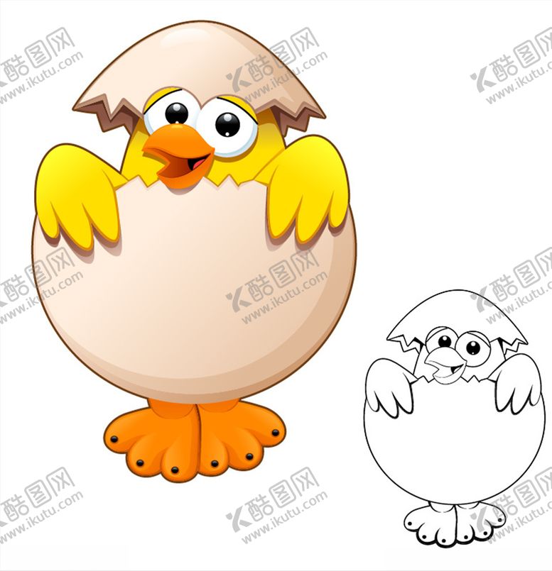 编号：46655604061117311117【酷图网】源文件下载-卡通小鸡