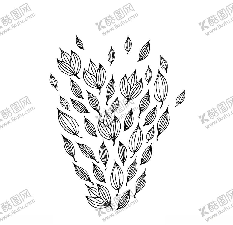编号：77492009160927425163【酷图网】源文件下载-黑白简约线条植物绘画