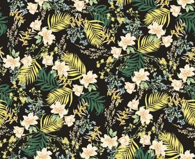 手绘鸡蛋热带花热带植物裙装