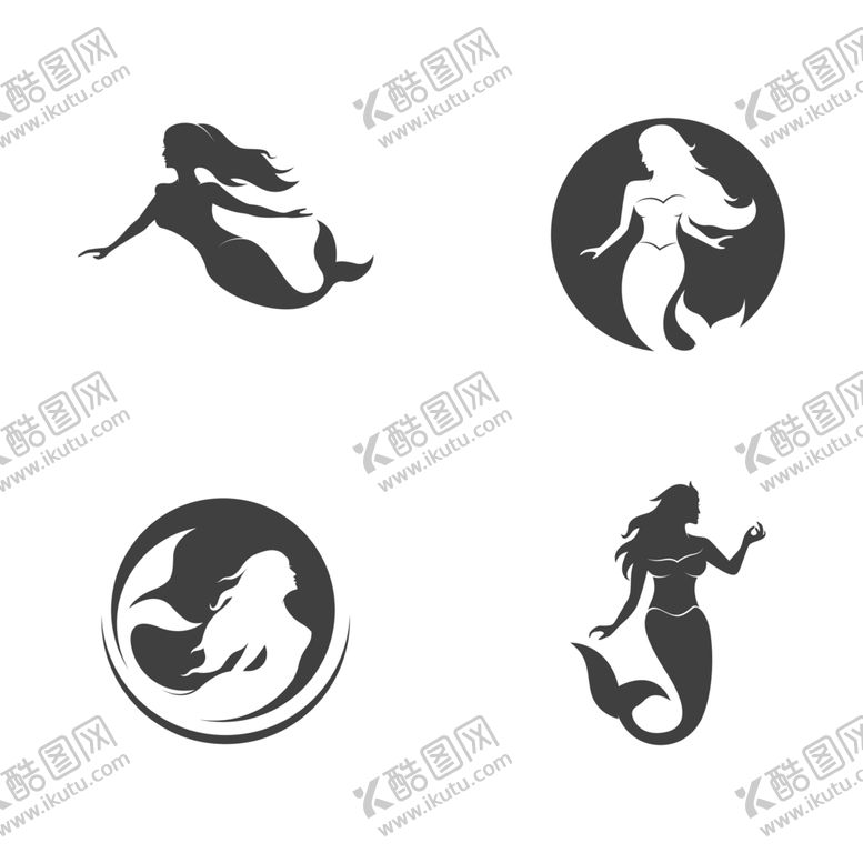 编号：74766112180703187697【酷图网】源文件下载-美人鱼剪影