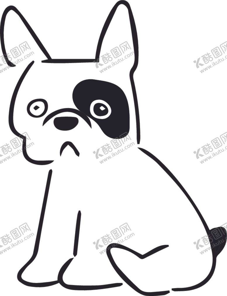 编号：51897105131521215752【酷图网】源文件下载-卡通斗牛犬