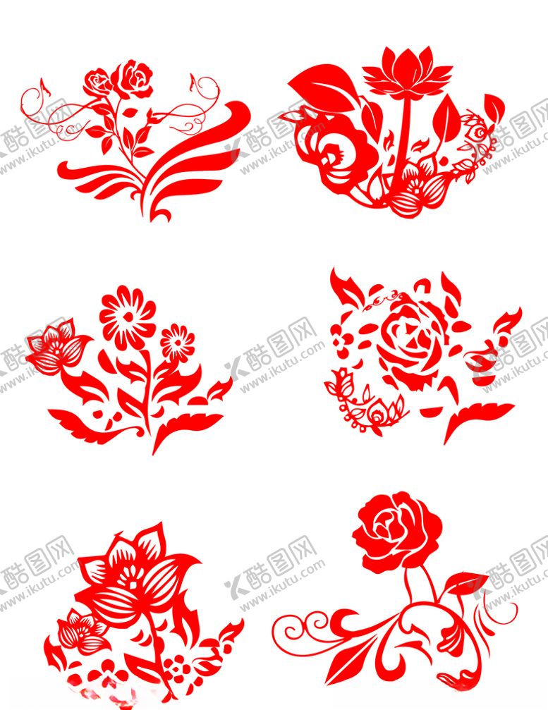 编号：10501609291735126057【酷图网】源文件下载-红色花纹