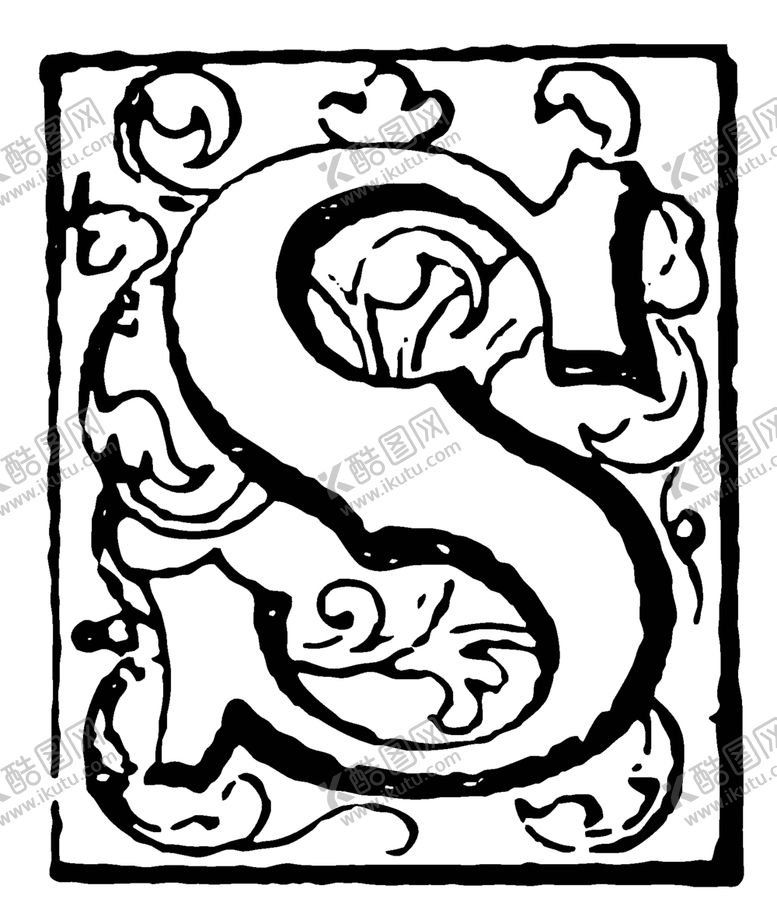 编号：25998010161736097002【酷图网】源文件下载-矢量英文复古装饰字母素材