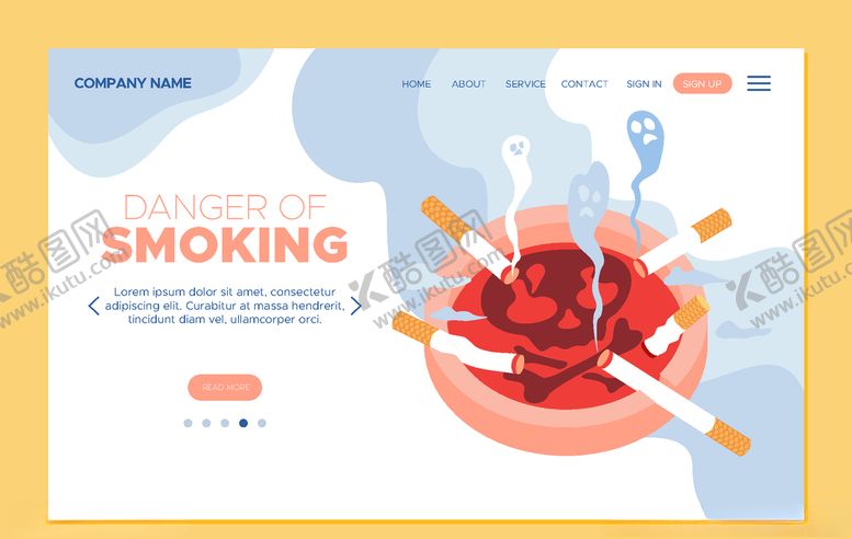 编号：21618404220717278691【酷图网】源文件下载-危险吸烟登录页模板