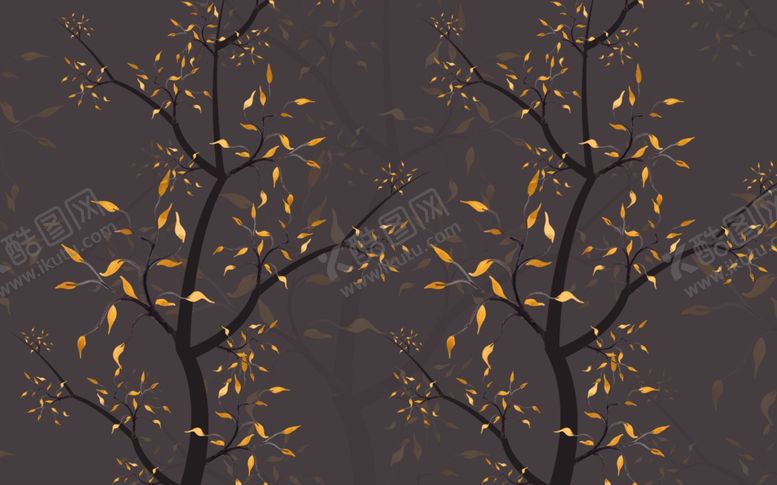编号：93987410301840406104【酷图网】源文件下载-树枝电视背景墙