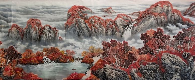 编号：95520701130603283996【酷图网】源文件下载-国画山水鸿运当头