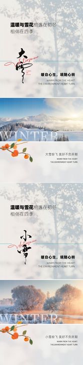 地产小雪大雪节气海报