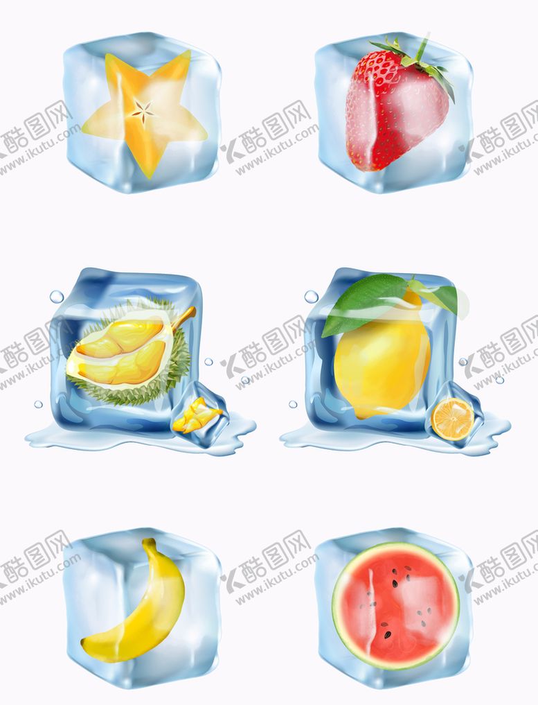 编号：96082109281120235728【酷图网】源文件下载-水果冰块