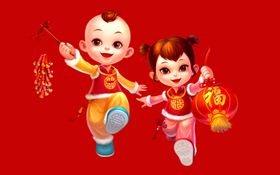 新年牛福娃娃
