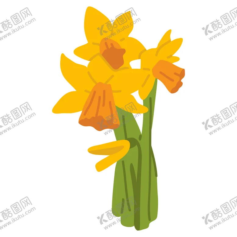 编号：80472309252016391063【酷图网】源文件下载-卡通水仙花