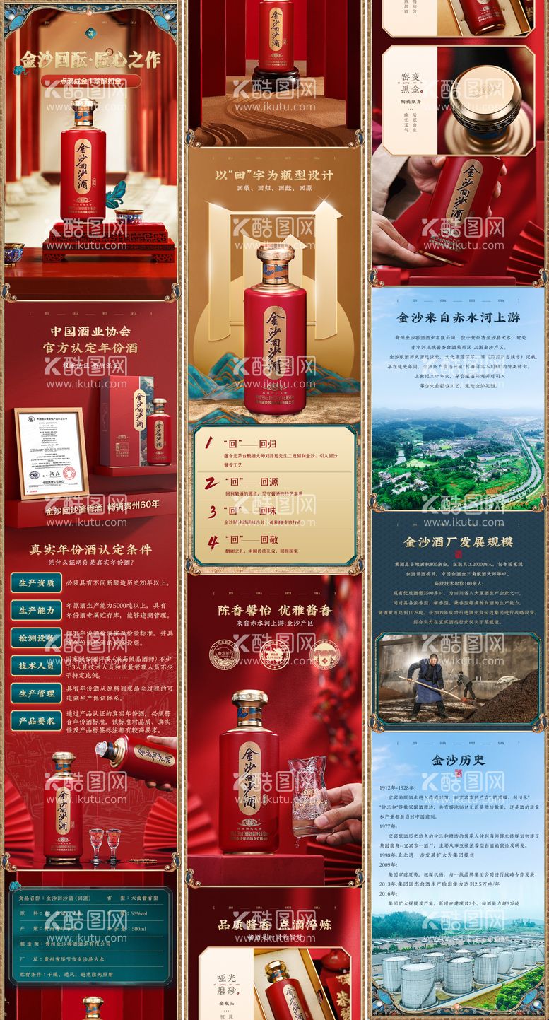 编号：20369311201557289384【酷图网】源文件下载-白酒创意视觉详情页设计