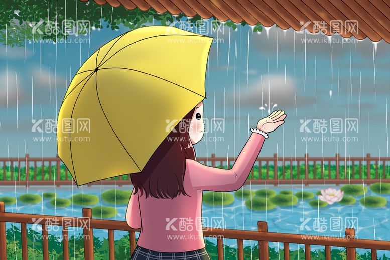 编号：48193609252133393487【酷图网】源文件下载-屋檐下看雨