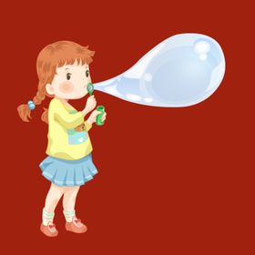 手绘儿童女孩卡通