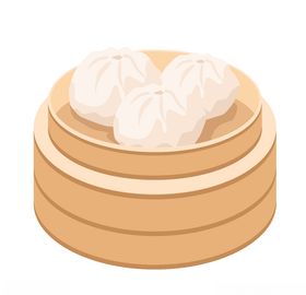 小笼包插画