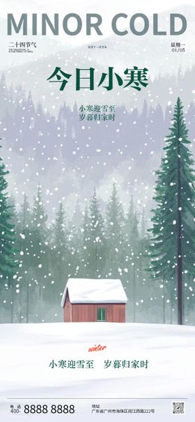 小寒节气海报