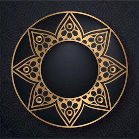 金色古典花纹装饰艺术背景雅