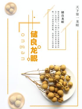 储良龙眼水果海报