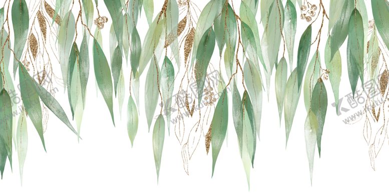 编号：94664209192325189798【酷图网】源文件下载-北欧小清新水彩植物图案