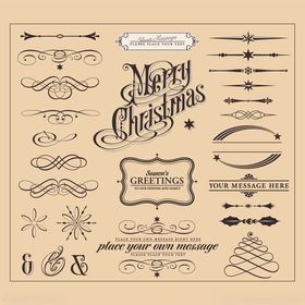 圣诞装饰矢量设计元素